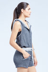 Cole Sleeveless Hoodie Romper