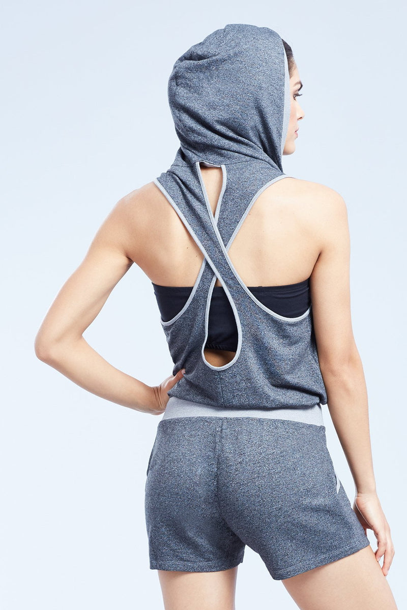 Cole Sleeveless Hoodie Romper