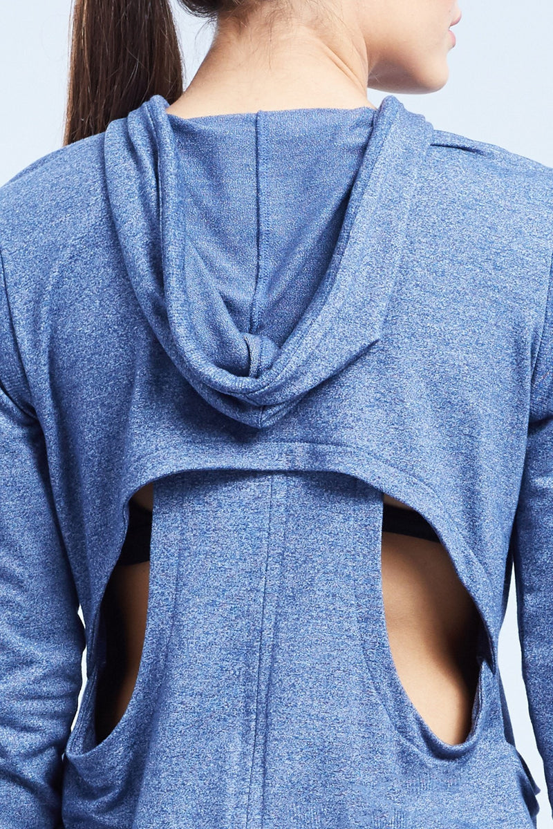 Cooper Long Sleeve Hoodie With Keyhole At Back