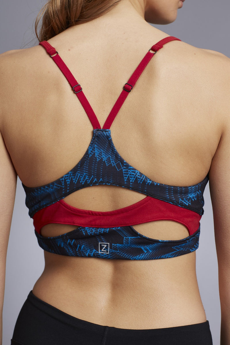 Amos Cut-Out Sports Bra with Colorblocking