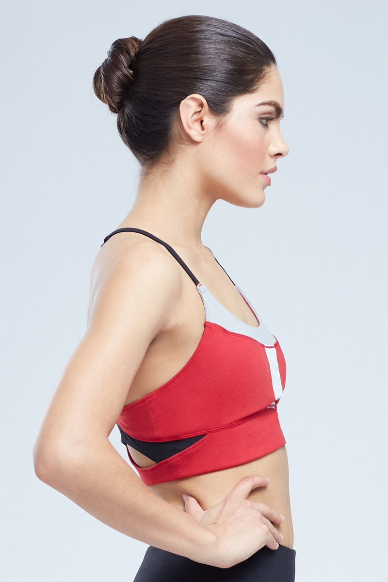 Amos Cut-Out Sports Bra with Colorblocking