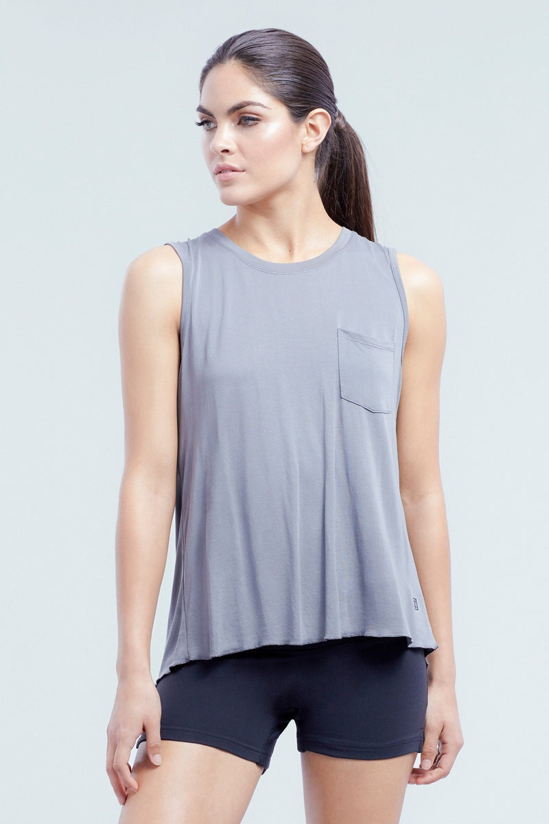 Jovi Sleeveless Muscle Top With Open Back