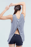 Jovi Sleeveless Muscle Top With Open Back